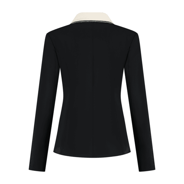 Navy & Tan rijjas zwart met off white details