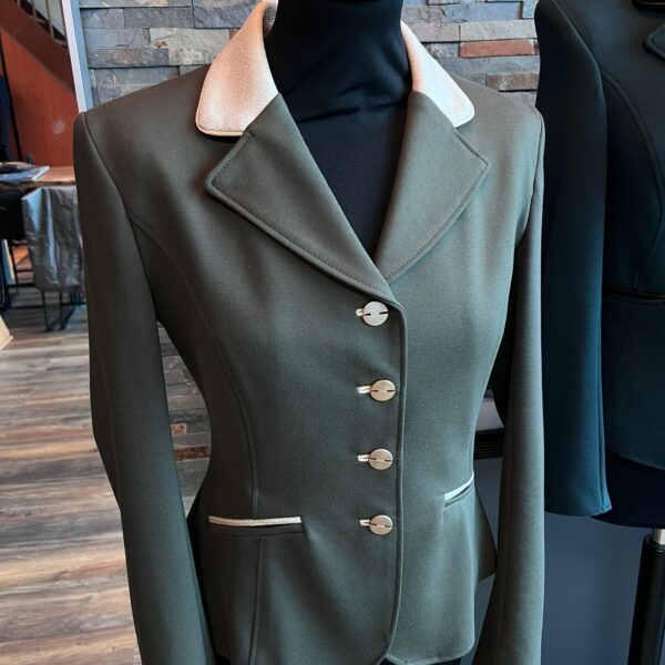 Navy & Tan rijjasje - Khaki green x off-white